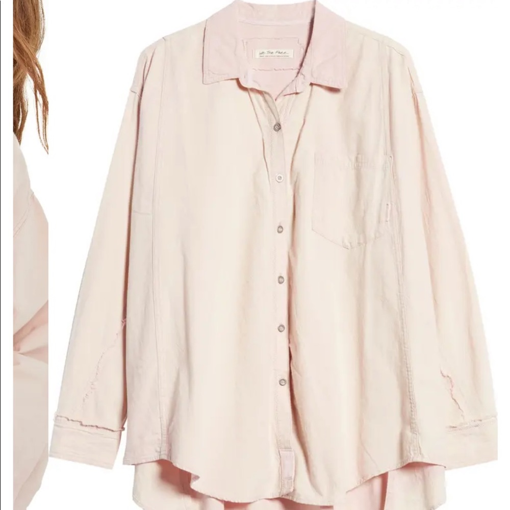Free people oversized button up